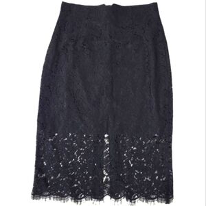 New York & Company Black Lace Pencil Skirt